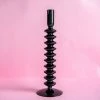 Ohitsperfect Black Ripple Glass Candle Holder