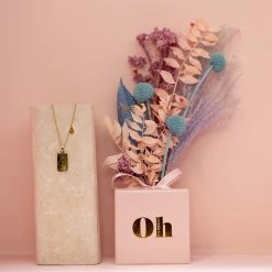 Ohitsperfect Zodiac Necklace And Posy Gift Box - Aquarius Bloom Bar