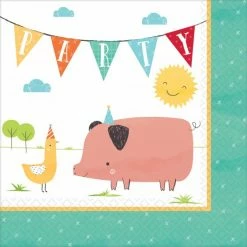 Ohitsperfect Barnyard Birthday Lunch Napkins Kids Birthday