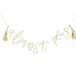 Ohitsperfect Gold Almost Mrs Scripted Hen Party Banner