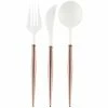 Ohitsperfect Bridal Shower & Hens Bella Cutlery Set - Rose Gold & White