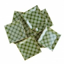 Ohitsperfect Christmas Botanical Green Plaid Scalloped Plate 8pk