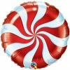 Ohitsperfect Christmas Red Candy Swirl Foil Balloon
