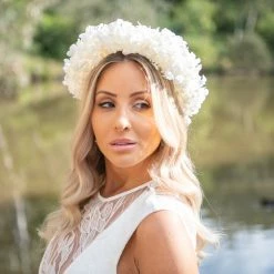 Ohitsperfect Classic White Flower Crown