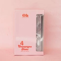 Ohitsperfect Champagne Flute Set Of 4 - Clear