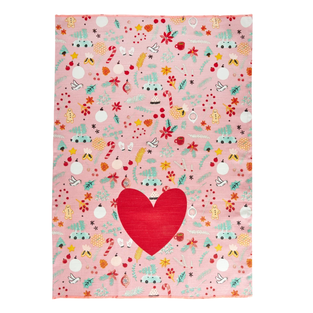 Ohitsperfect Cotton Tea Towel With All Over Christmas Print - Neon Piping 3 Ohitsperfect Cotton Tea Towel With All Over Christmas Print - Neon Piping