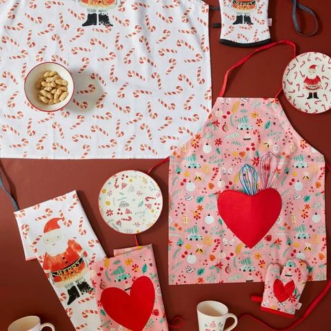 Ohitsperfect Cotton Tea Towel With All Over Christmas Print - Neon Piping 4 Ohitsperfect Cotton Tea Towel With All Over Christmas Print - Neon Piping