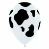 Ohitsperfect Cow Print Farmyard 30cm Latex Balloon 12pk Kids Birthday