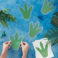 Ohitsperfect Dinosaur Party Footprint Stickers Kids Birthday