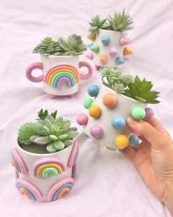 Ohitsperfect DIY Polymer Clay Decorated Planter Kit Mother’s Day