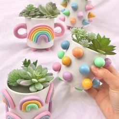 Ohitsperfect DIY Polymer Clay Decorated Planter Kit Mother’s Day