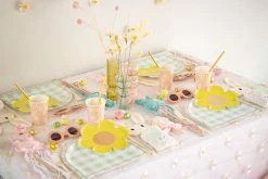 Ohitsperfect Green Gingham 8 Dinner Plate Set