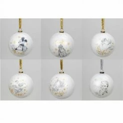 Ohitsperfect Disney Collectable White Glitter Baubles - Set Of 15 Christmas 7 Ohitsperfect Disney Collectable White Glitter Baubles - Set Of 15 Christmas