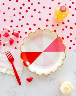Ohitsperfect Pink With Red Dots Table Runner Valentine’s