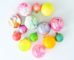 Ohitsperfect Hand Painted Glass Ornaments-Assorted Set Of 4