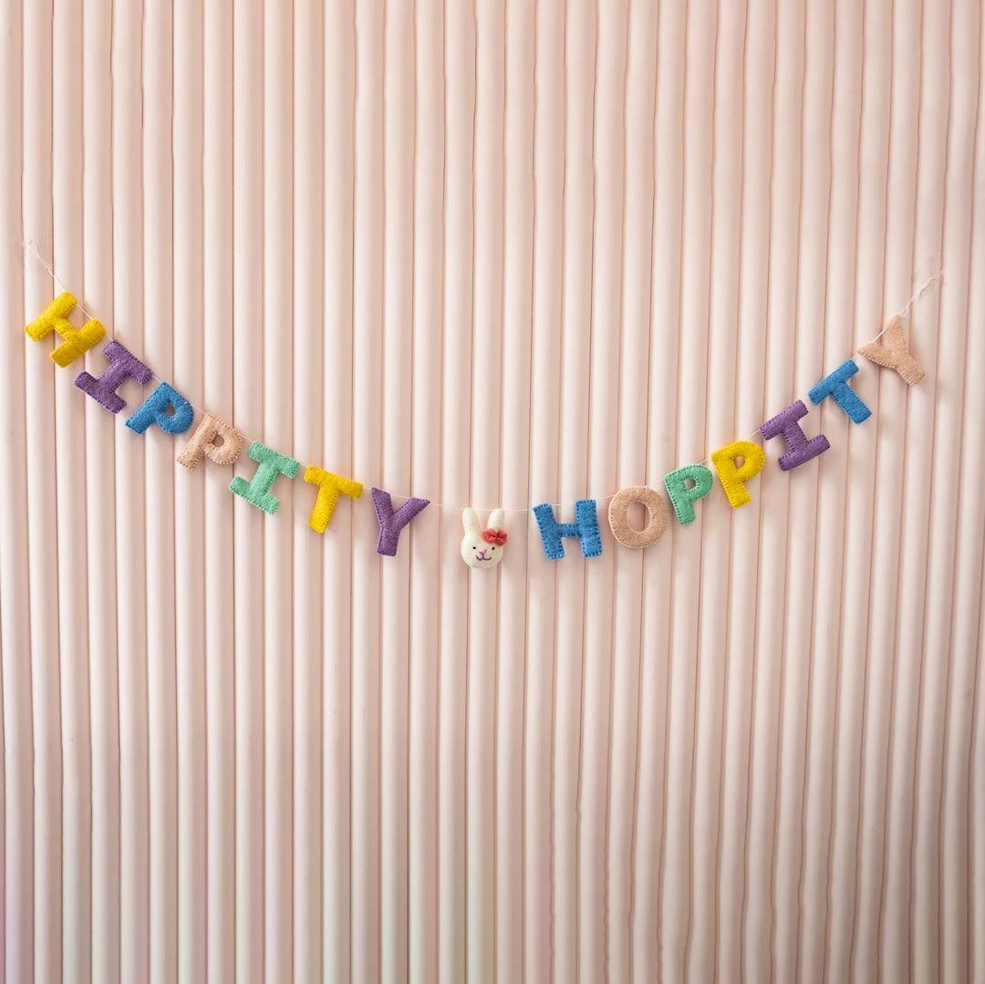 Ohitsperfect Hippity Hoppity Felt Banner Kids Birthday 4 Ohitsperfect Hippity Hoppity Felt Banner Kids Birthday