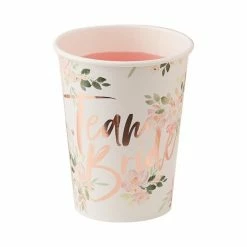 Ohitsperfect Floral Team Bride Hens Party Paper Cups