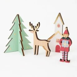Ohitsperfect Festive Village Wooden Advent Calendar Christmas