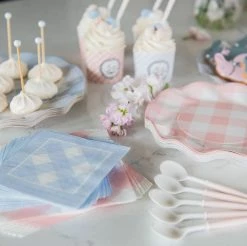 Ohitsperfect Pink Gingham Paper Cocktail Napkin Bridal Shower & Hens