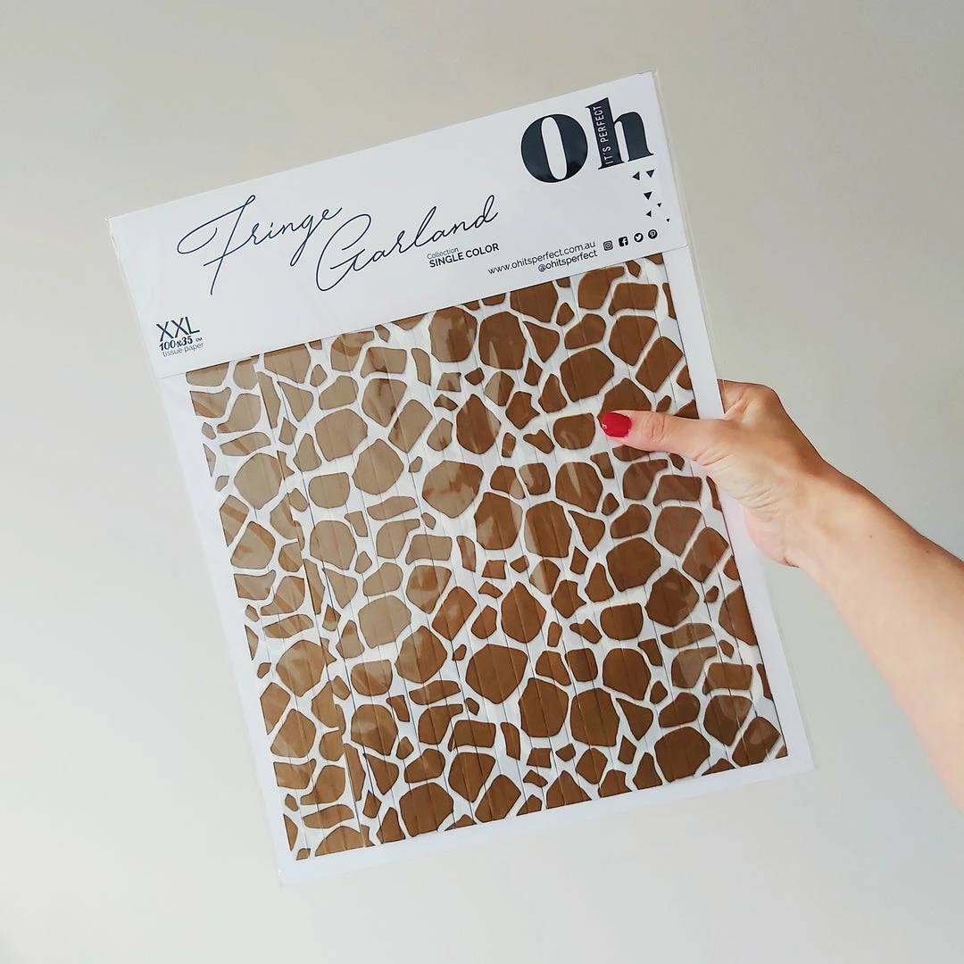 Ohitsperfect Fringe Garland - Toffee Giraffe Kids Birthday 7 Ohitsperfect Fringe Garland - Toffee Giraffe Kids Birthday