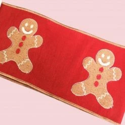 Ohitsperfect Gingerbread Embroidered Ribbon Christmas