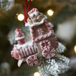 Ohitsperfect Christmas Gingerbread Train Hanging Ornament
