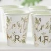Ohitsperfect Gold Foiled Almost Mrs Hens Party Paper Cups Bridal Shower & Hens