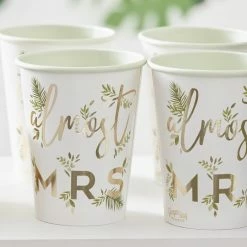 Ohitsperfect Gold Foiled Almost Mrs Hens Party Paper Cups Bridal Shower & Hens