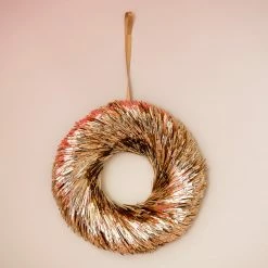 Ohitsperfect Gold Tinsel Christmas Wreath