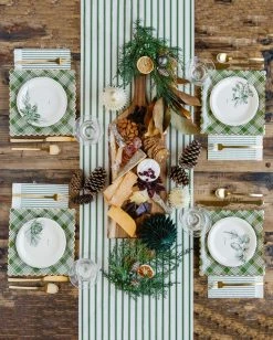 Ohitsperfect Green Vignette Christmas Plate Set 8pk