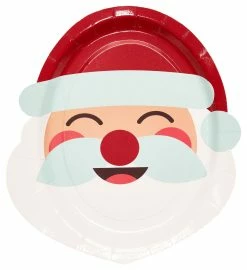 Ohitsperfect Christmas Holly Jolly Santa Paper Plate