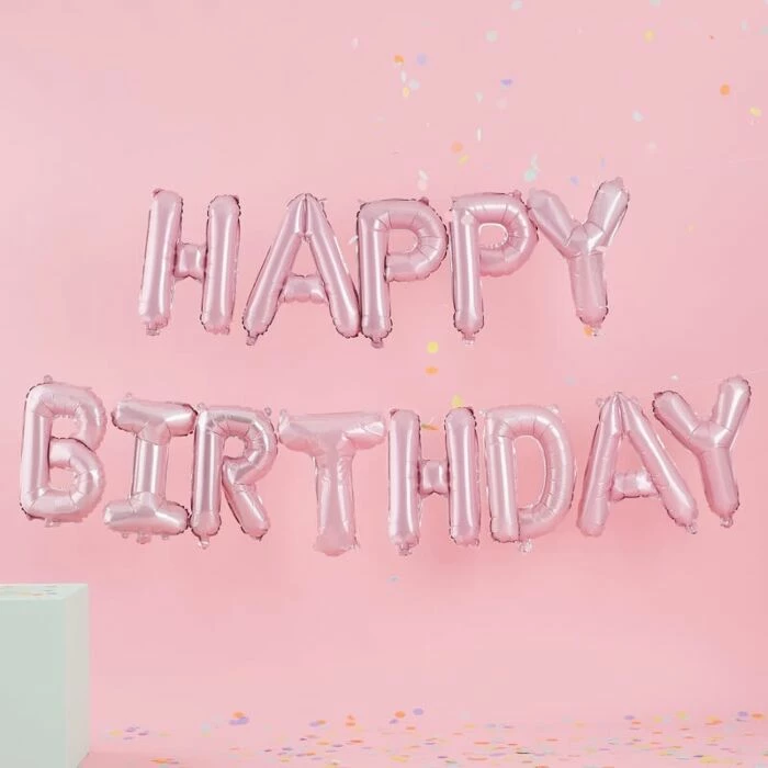 Ohitsperfect Kids Birthday Matte Pink Happy Birthday Balloon Garland 3 Ohitsperfect Kids Birthday Matte Pink Happy Birthday Balloon Garland