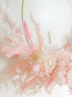 Ohitsperfect Blush Dried & Preserved Floral Wreath-Large