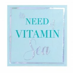 Ohitsperfect Shell Yeah, "In Need Of Vitamin Sea" Mermaid Cocktail Napkins Kids Birthday
