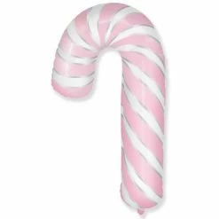 Ohitsperfect Pastel Pink Candy Cane Foil Balloon - Jumbo