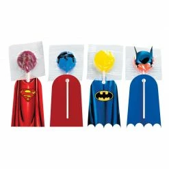 Ohitsperfect Justice League Heroes Unite Batman & Superman Lollipop Capes Kids Birthday