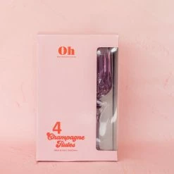 Ohitsperfect Champagne Flute Set Of 4 - Sweet Lilac