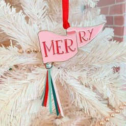 Ohitsperfect Merry Party Pennant Enamel Ornament