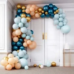 Ohitsperfect Luxe Teal And Gold Chrome Balloon Arch Kit Bridal Shower & Hens