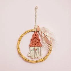 Ohitsperfect Handmade Christmas Macramé Hoop - Rust