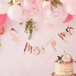 Ohitsperfect Miss To Mrs Rose Gold Hen Party Bunting Bridal Shower & Hens