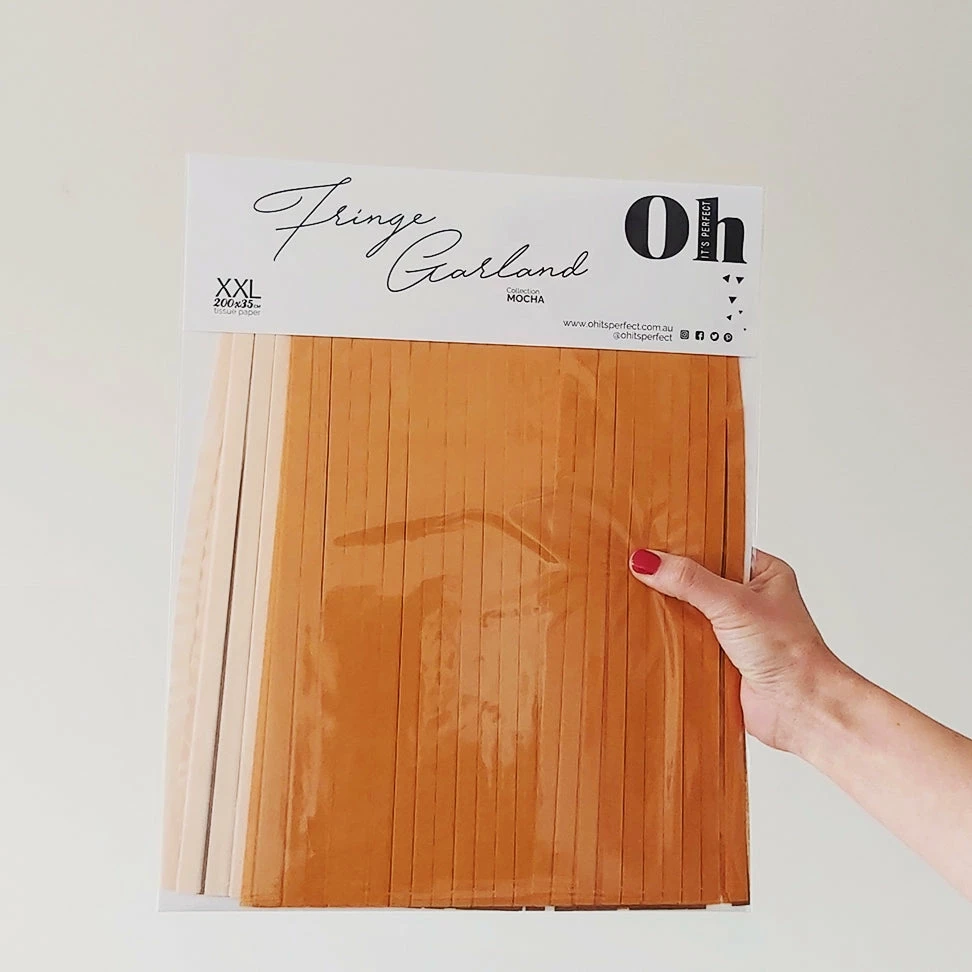 Ohitsperfect Bridal Shower & Hens Fringe Garland - Mocha Combo 6 Ohitsperfect Bridal Shower & Hens Fringe Garland - Mocha Combo
