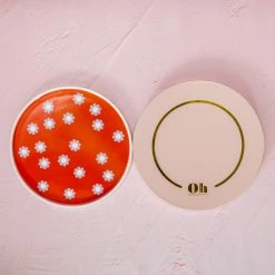 Ohitsperfect Porcelain Plate - Lilac Daisies (Factory Seconds)