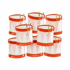 Ohitsperfect Nutcracker Drum Shaped Plate 8pk 8 Ohitsperfect Nutcracker Drum Shaped Plate 8pk