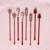 Ohitsperfect Christmas Glitter Acrylic Drink Stirrers 8pk