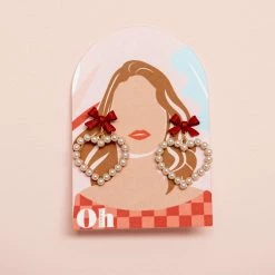 Ohitsperfect Christmas Red Bow Earrings