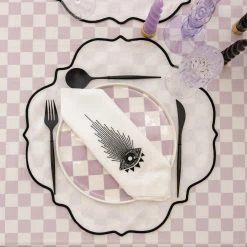 Ohitsperfect Table Linen Eye Embroidered Napkin Set