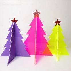 Ohitsperfect Acrylic 3D Christmas Tree With Star - 10 Inch