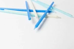 Ohitsperfect Tall Glitter Cake Candles - Blue Kids Birthday