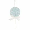 Christmas Blue And White Swirl Lollipop Hanging Ornament